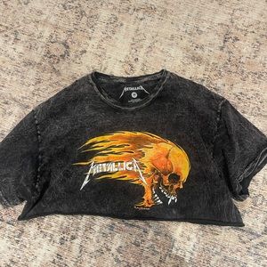 Metallica Crop Top, M, Urban Outfitters